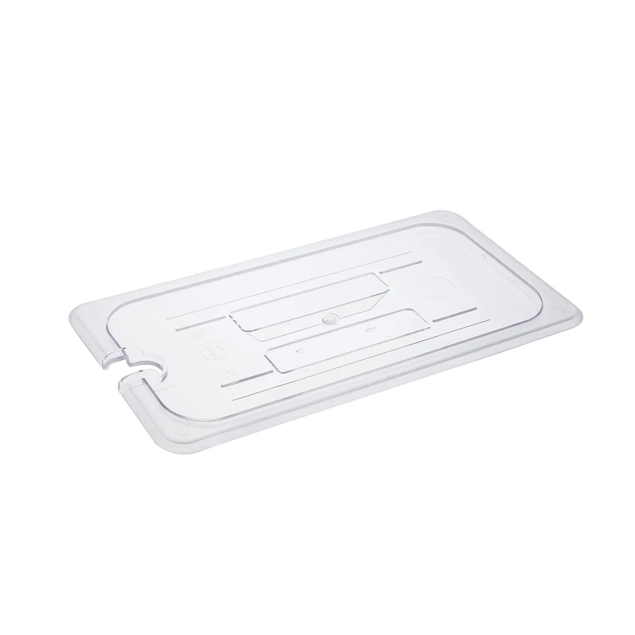 CAC China PCSL-TC Polycarbonate Food Pan Cover, 1/3-Size, Clear, Shatter & Scratch Resistant