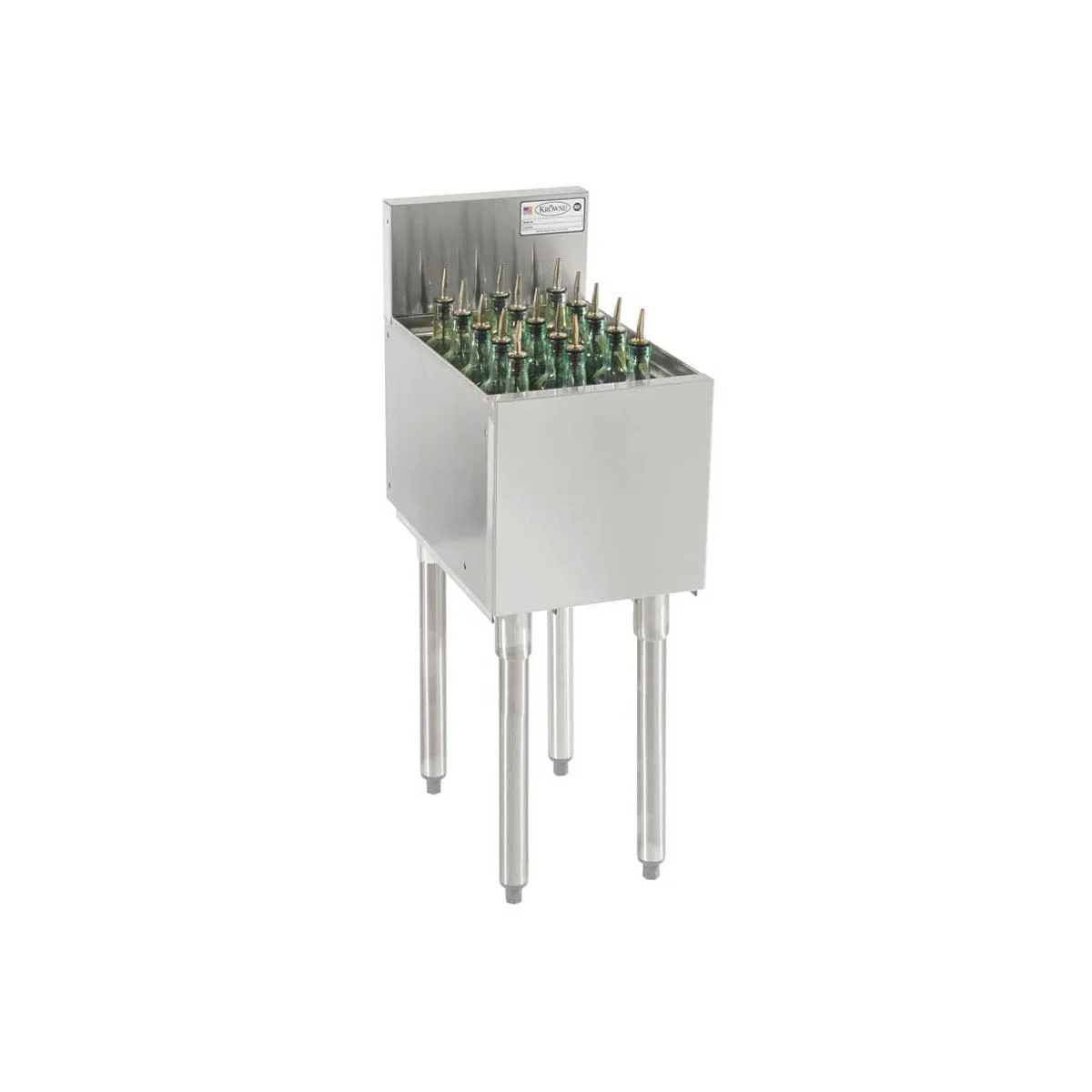 Krowne KR19-12 12" Underbar Ice Bin/Cocktail Unit w/ 25 lbs., 10" Bin Depth, No Cold Plate