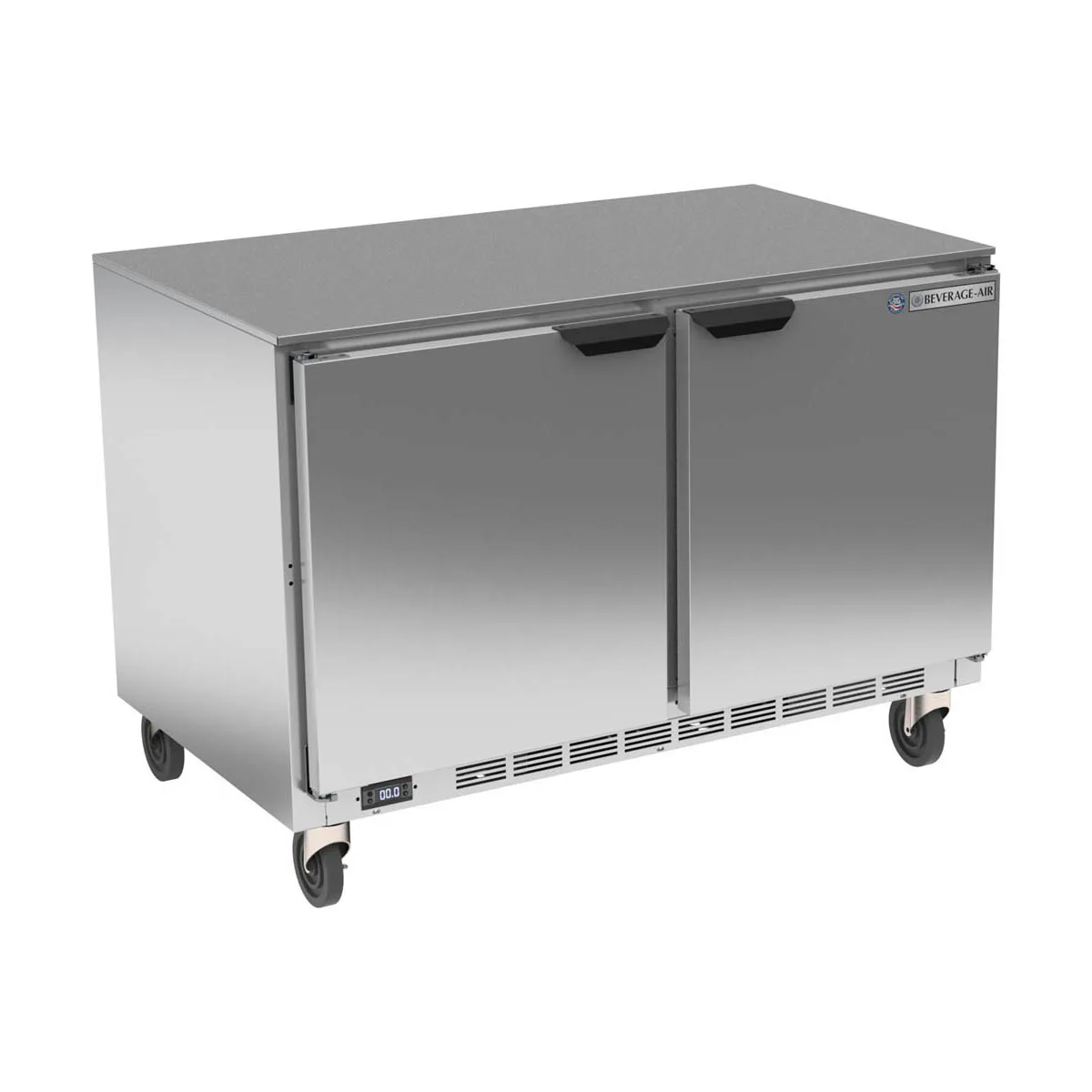 Beverage Air UCF48AHC 48" 2-Door Undercounter Freezer, Stainless Steel Exterior, 11.04 cu. ft.