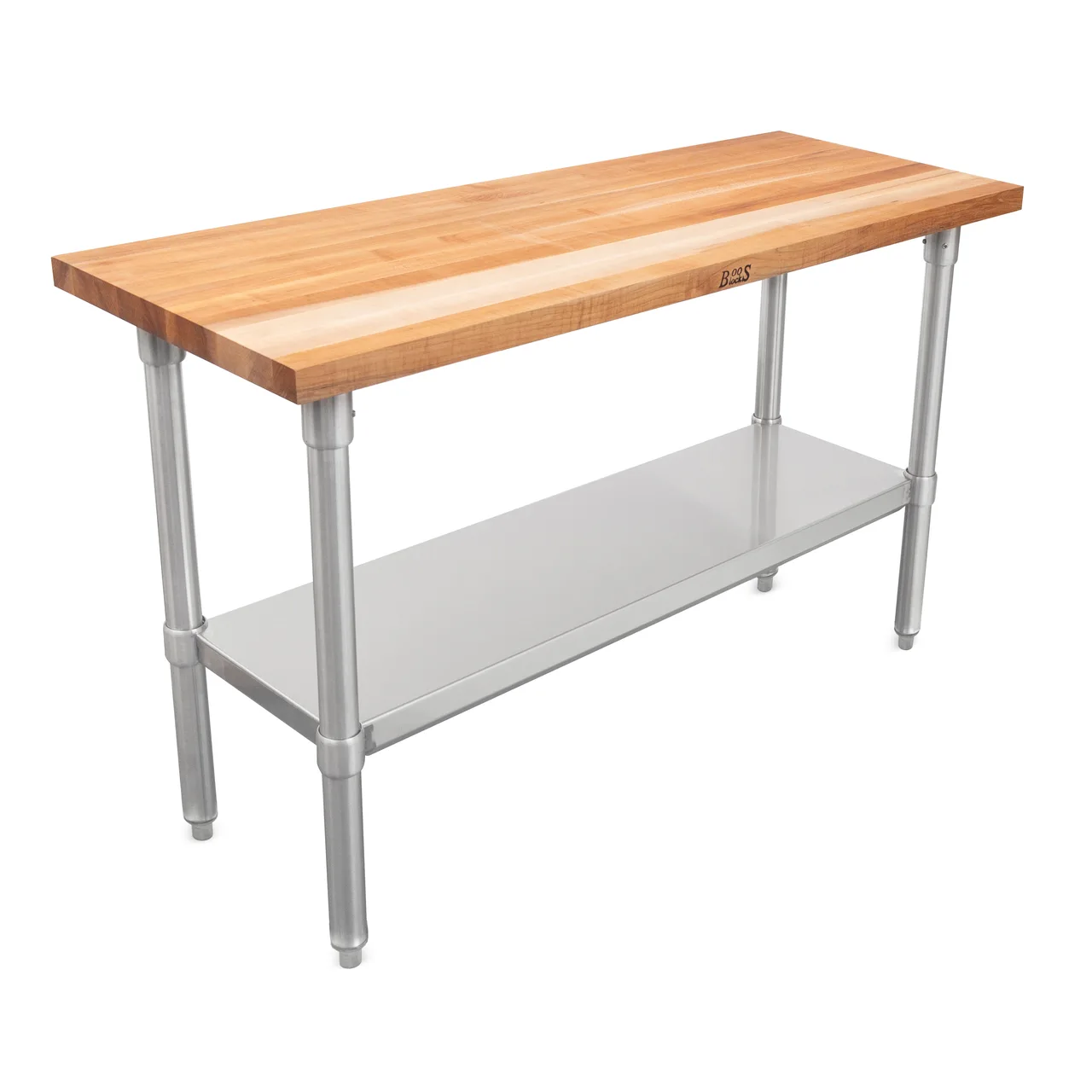 John Boos SNS1872 Work Table, Wood Top, 72"W X 18"D X 35-1/4"H Overall Size