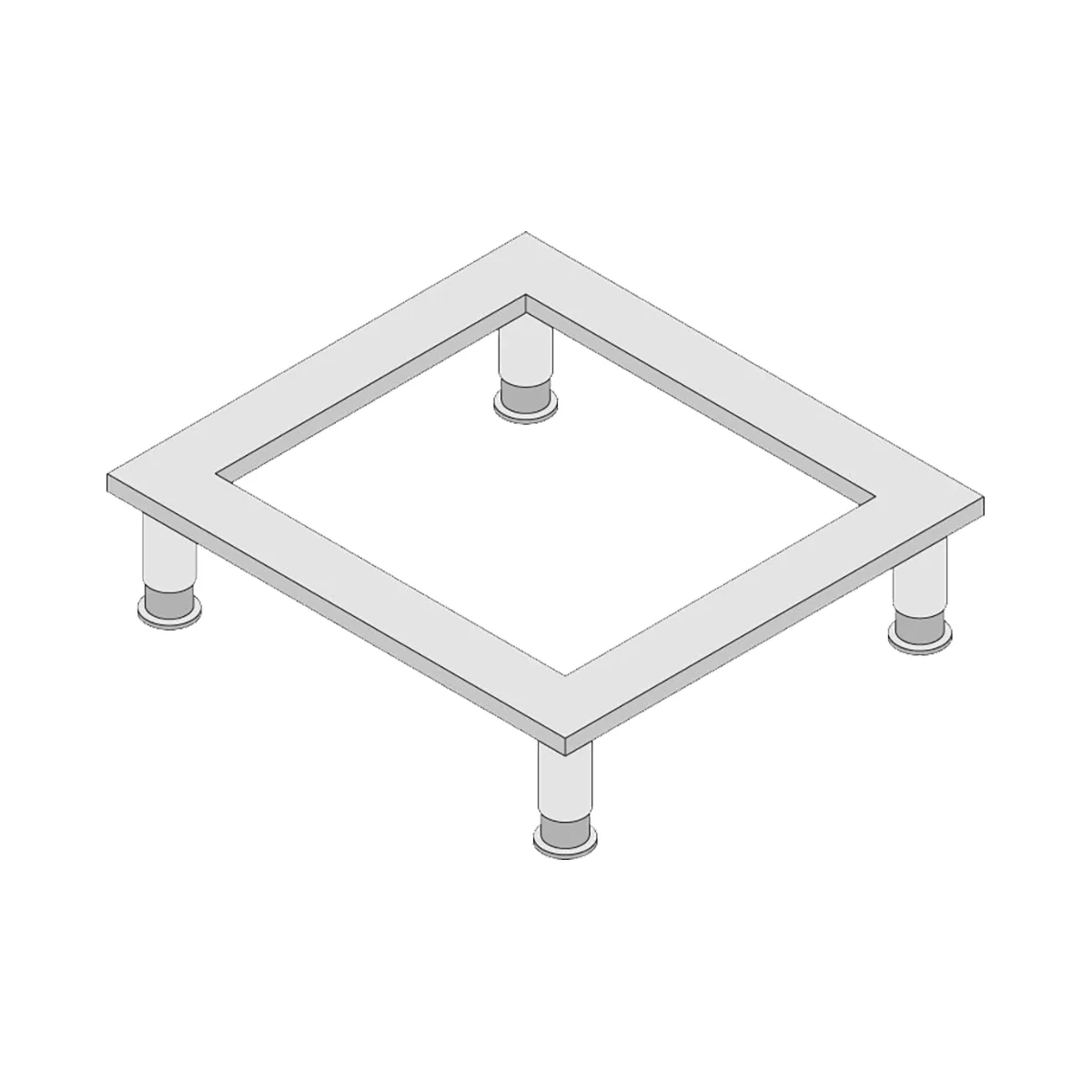 RATIONAL 60.31.029 Stand Xs Stationary Low Oven Stand, All Sides Open