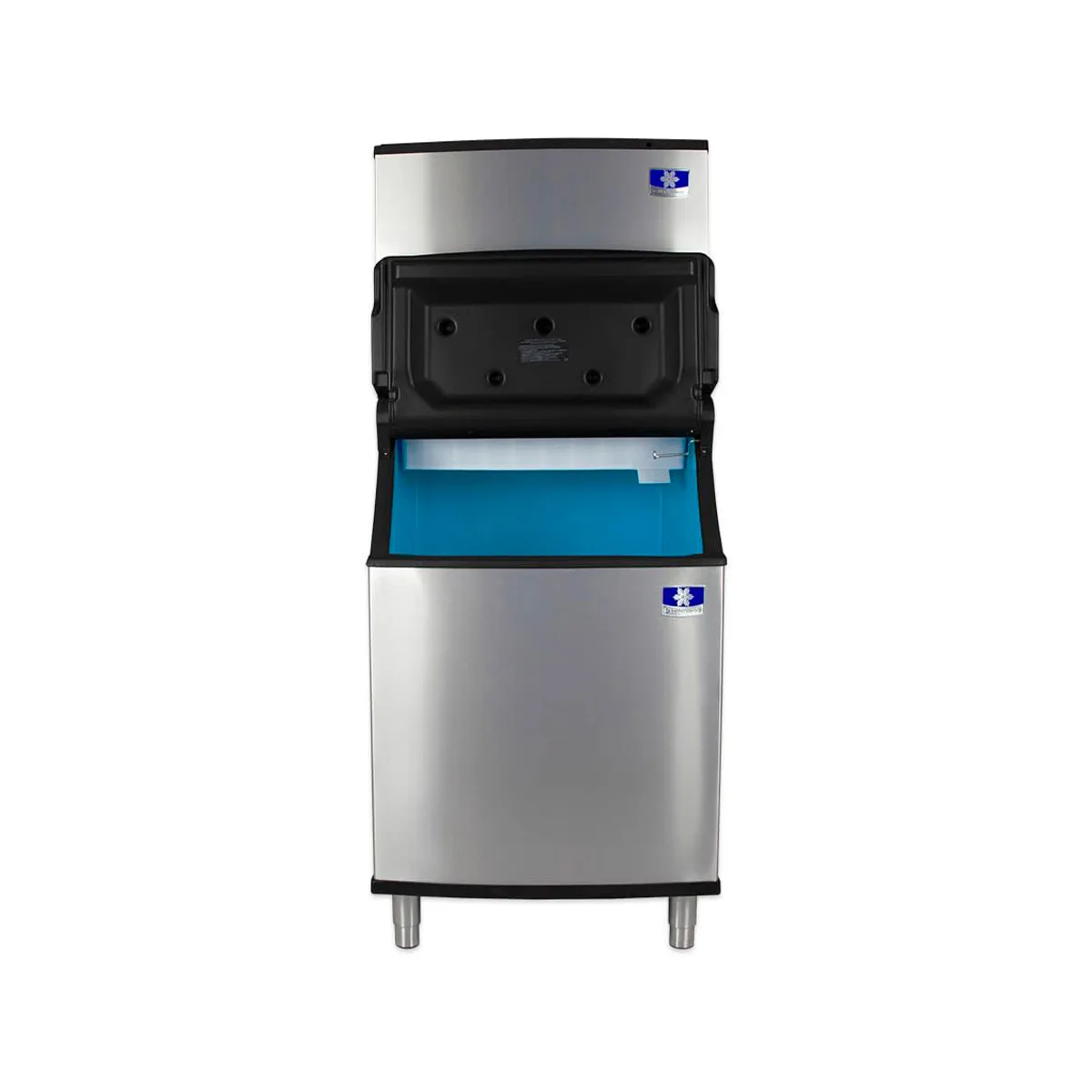 Manitowoc IYP0500W/D570 Water Cooled Half Cube 535 lb Ice Machine with Bin, 532 lb Storage