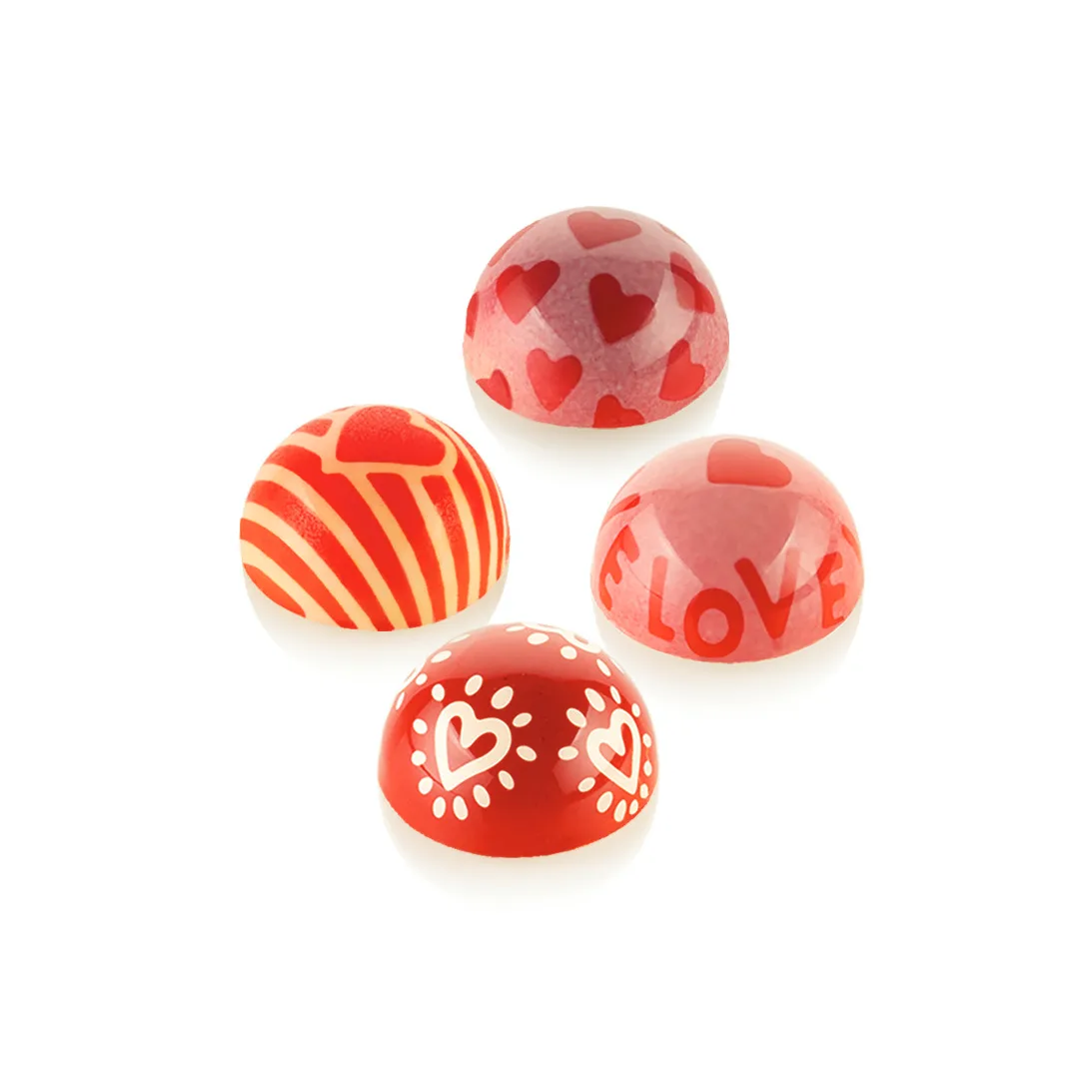 Louis Tellier STAMPC Chocado Choco Pasta Mold, 1.22" Dia. x 0.66" H Silicone, 2.39" x 1.14" Handle