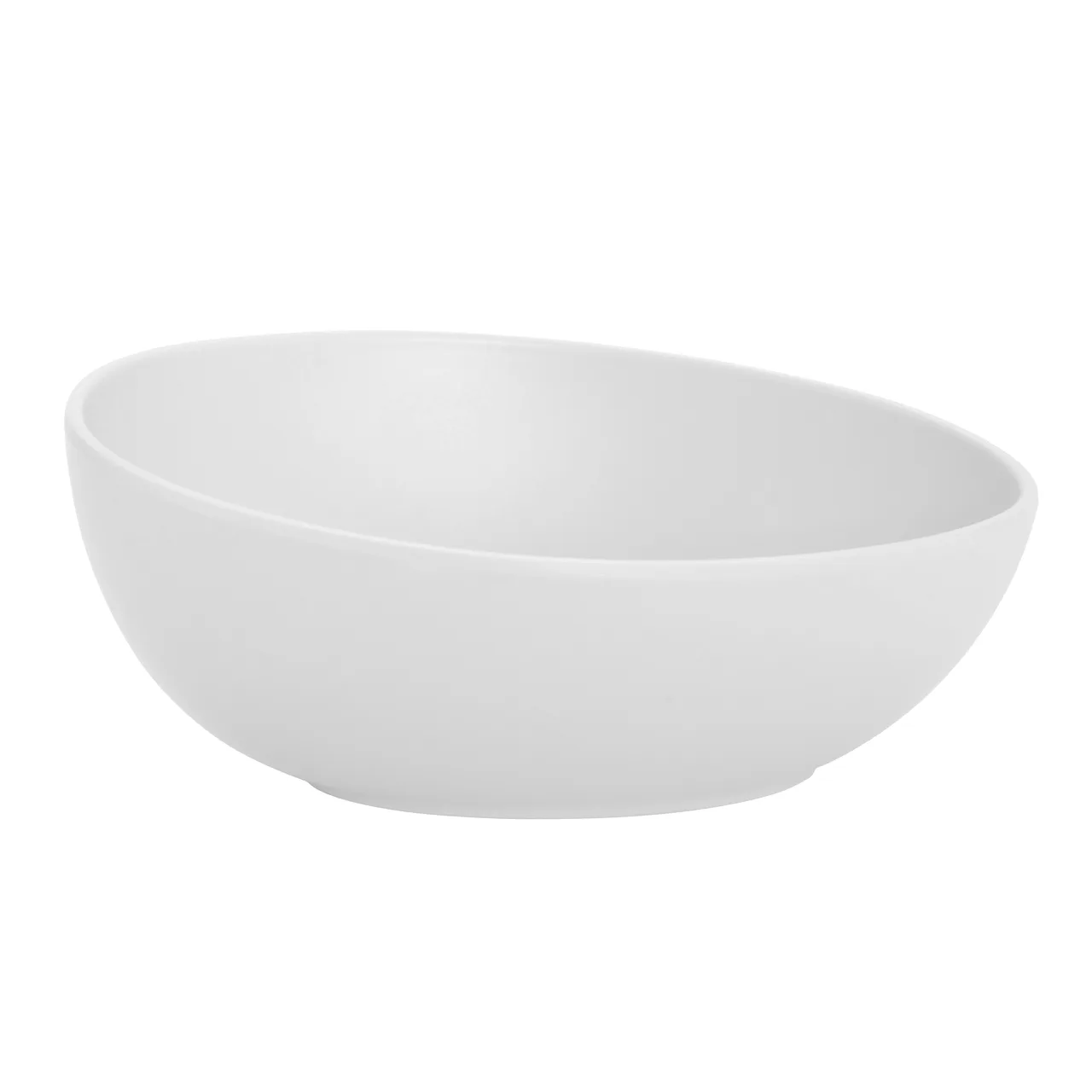 GET B-2000-W Riverstone Salad Bowl, 20 oz, 6½" Dia x 2.1" H, White Melamine, NSF, BPA-Free - Dozen