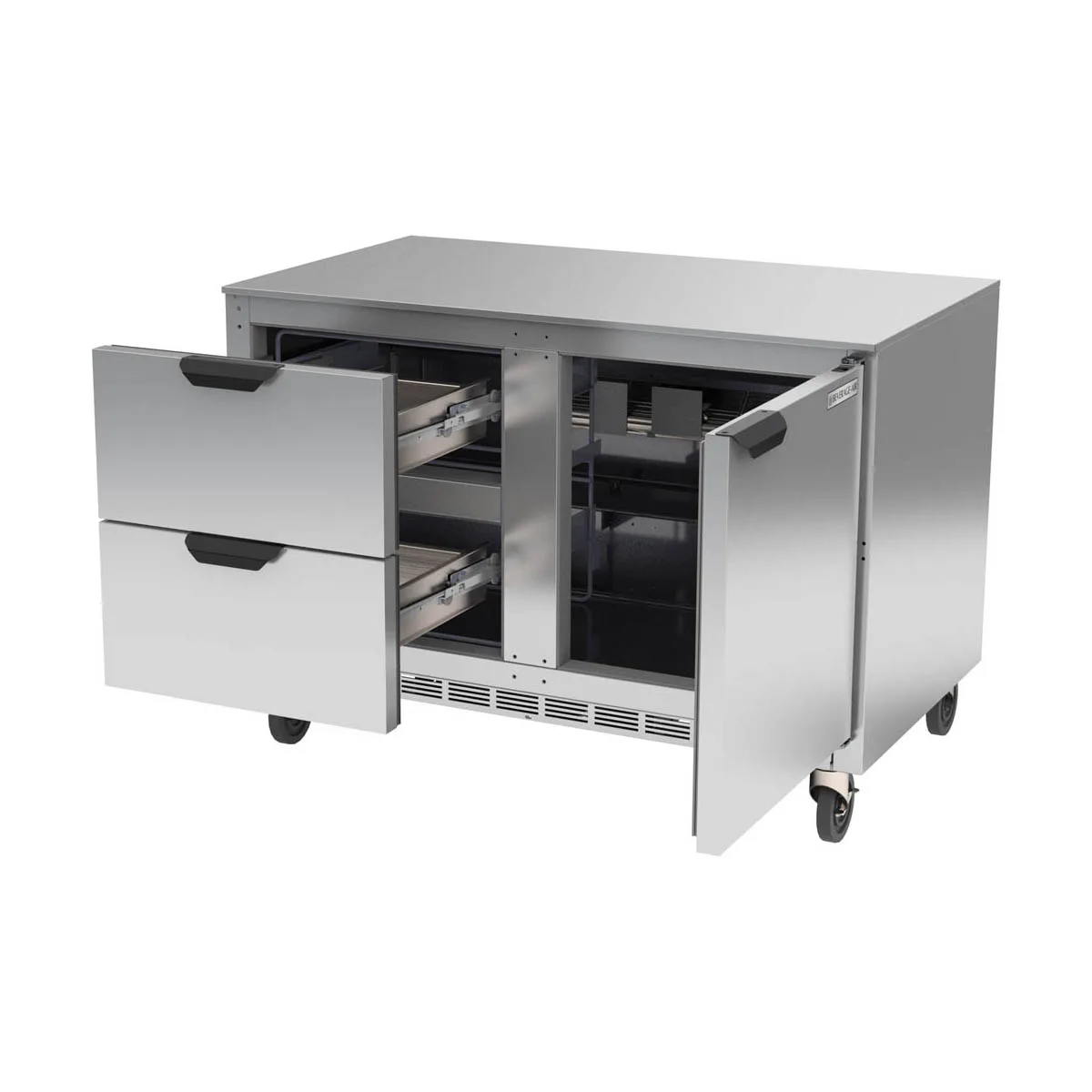Beverage Air UCRD48AHC-2 48" Two Section Undercounter Refrigerator w/ 2 Drawers & 1 Door