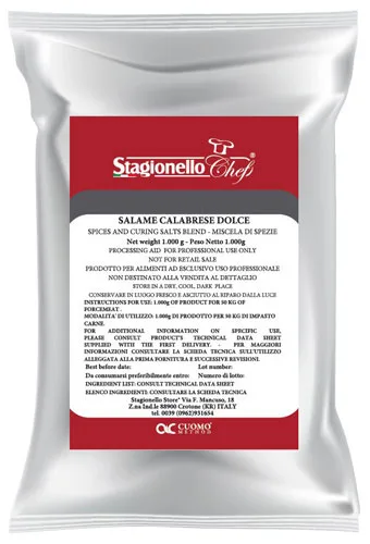 Omcan USA 47004 OMC-47004 Curing Salts & Spice Blend for Calabrese Salami, 1 kg Bag - 1/Bag