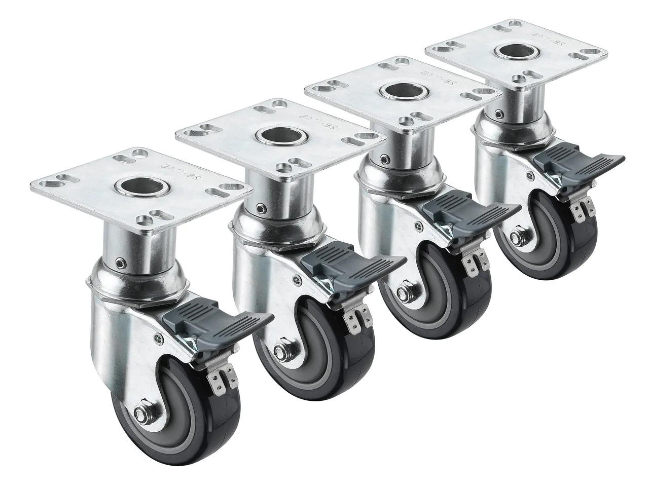 Krowne 28-135S Krowne Heavy Duty Adjustable Height Plate Caster