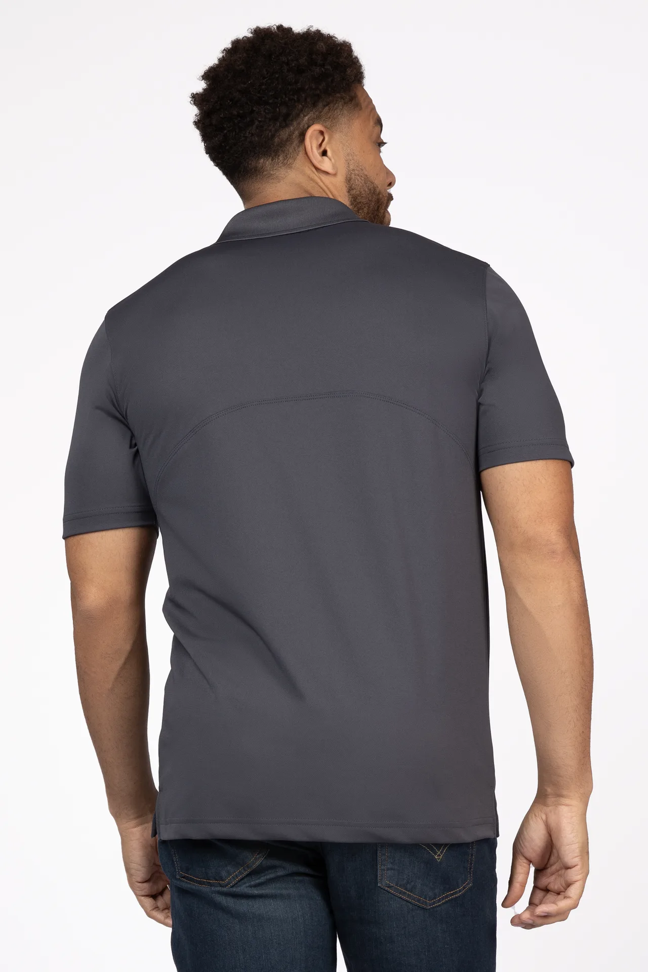 Chef Works Z650-IGY-3XL Men's Collared Polo Shirt, 3XL, 100% Polyester, Iron Gray