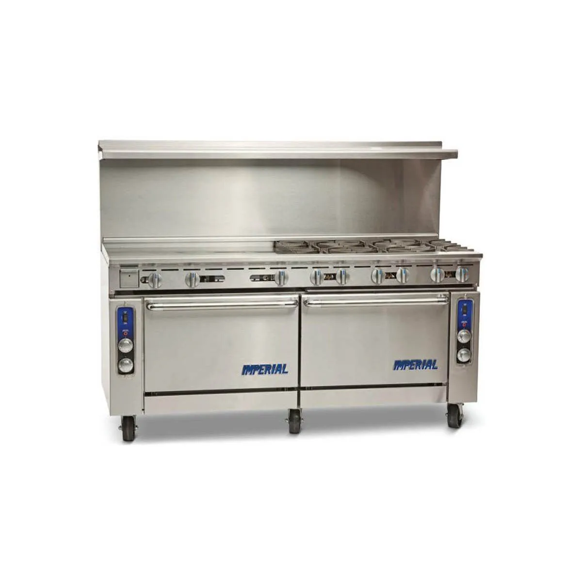Imperial IR-6-G36-CC 72" Gas Restaurant Range w/ (6) Open Burners, 36" Griddle, (2) Convection Ovens, 312.000 BTU