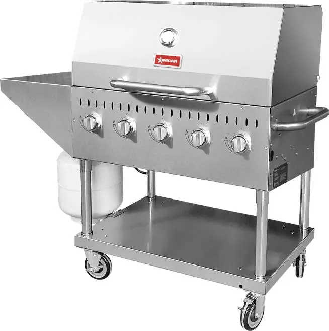 Omcan USA 47840 35" Outdoor Gas Grill, (5) Burners