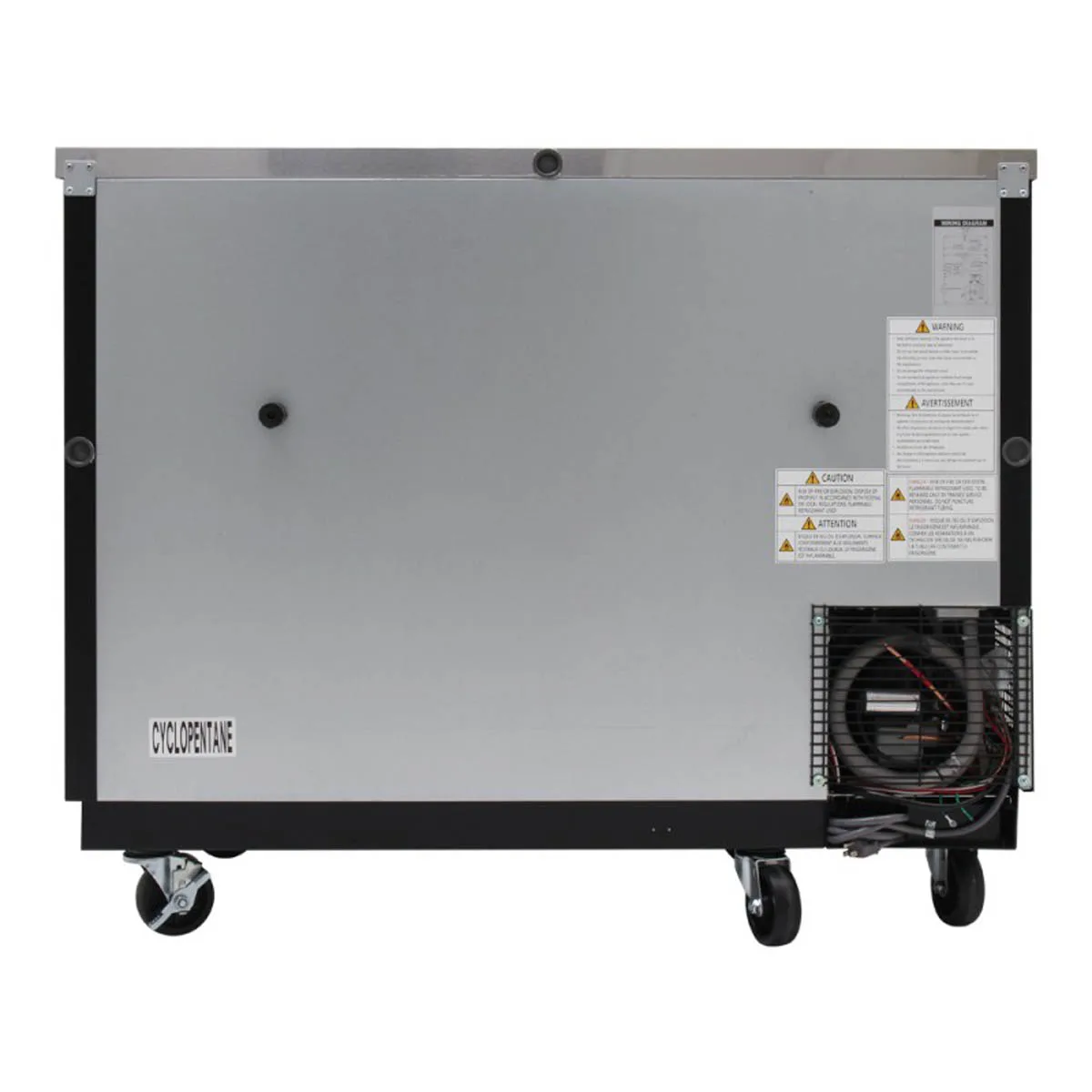 Turbo Air TBB-24-48SGD-N 49" Two Section Back Bar Cooler with Glass Door, 12.2 cu. ft.