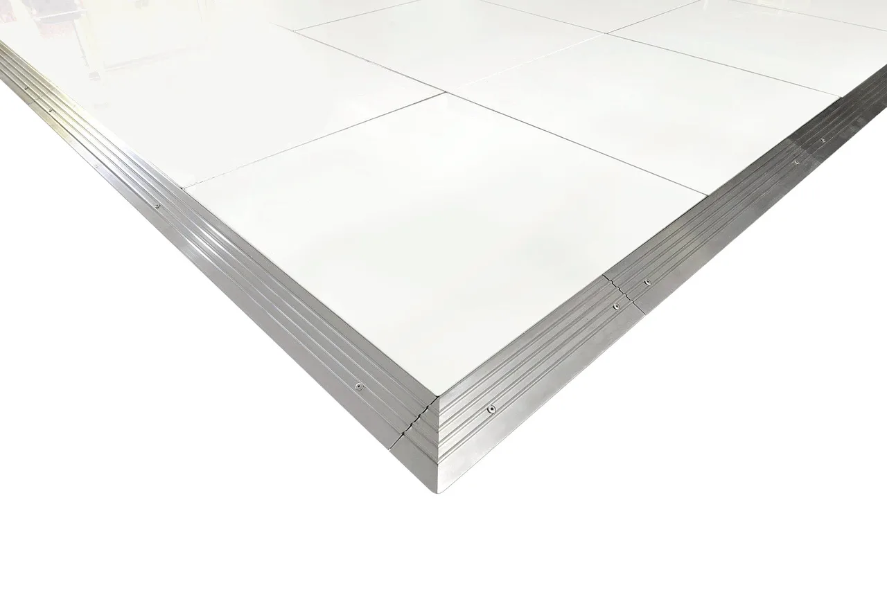 Forbes Industries 3272WDK Wedlok Portable Dance Floor Set, 20'x20', White Acrylic, 51-75 Panels