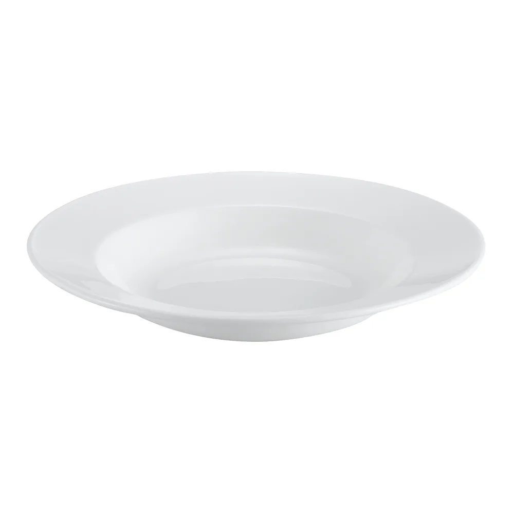 CAC China EVT-120 - Everest Pasta Bowl, 12" x 1-3/4", 26 oz White Porcelain, Bead Edge - 1 Dozen