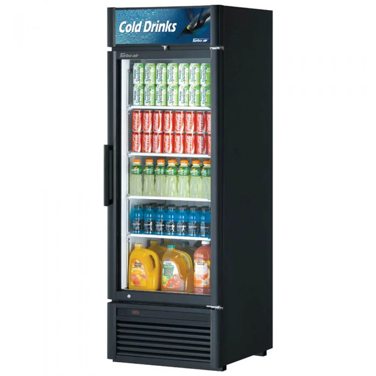 Turbo Air TGM-23SD-N6 27" 1-Glass Door Merchandiser Refrigerator, 19.04 cu. ft., Specify Finish, R600a