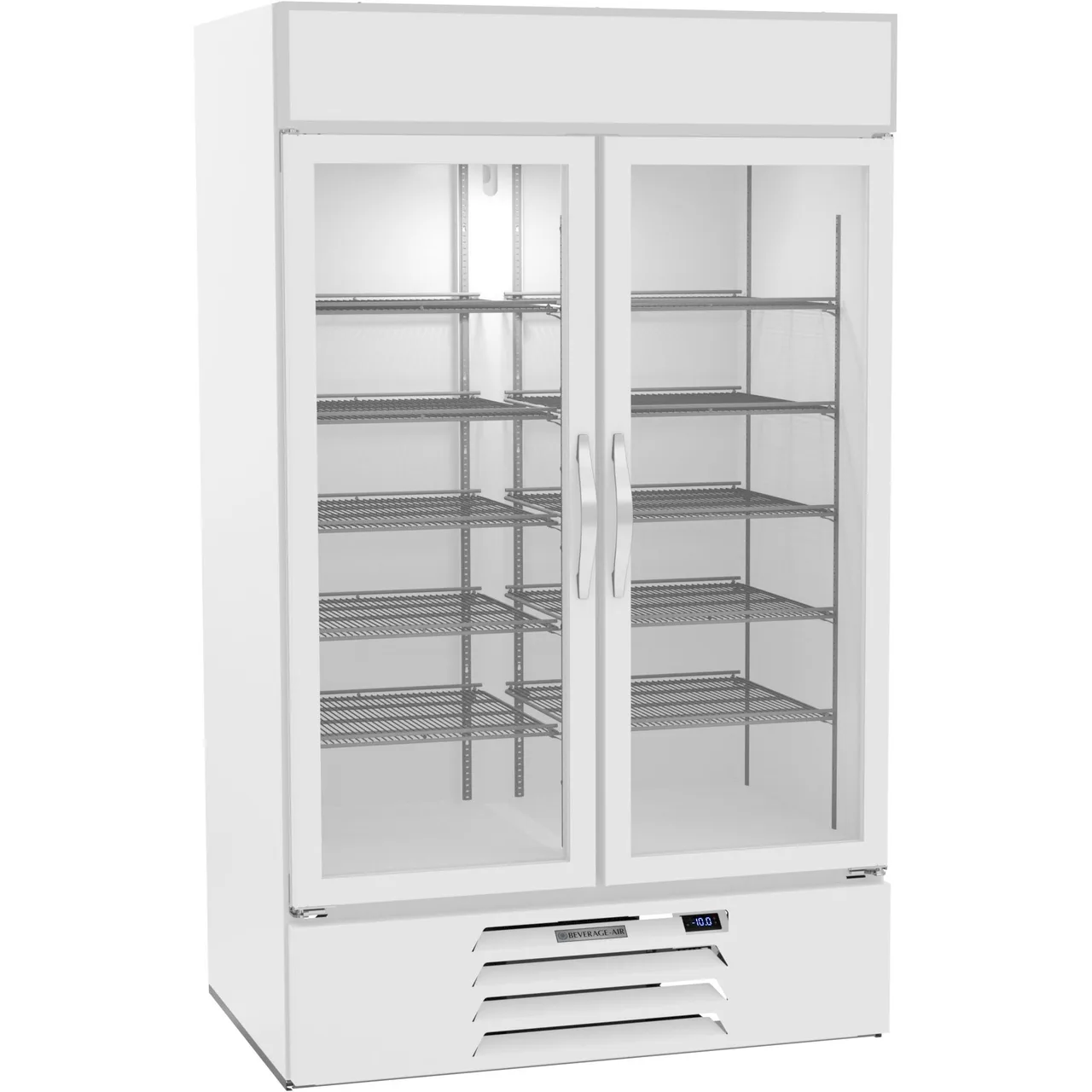 Beverage-Air MMF44HC-1-W-IQ 47" 2 Glass Door Merchandiser Freezer in White, 44 cu. ft.