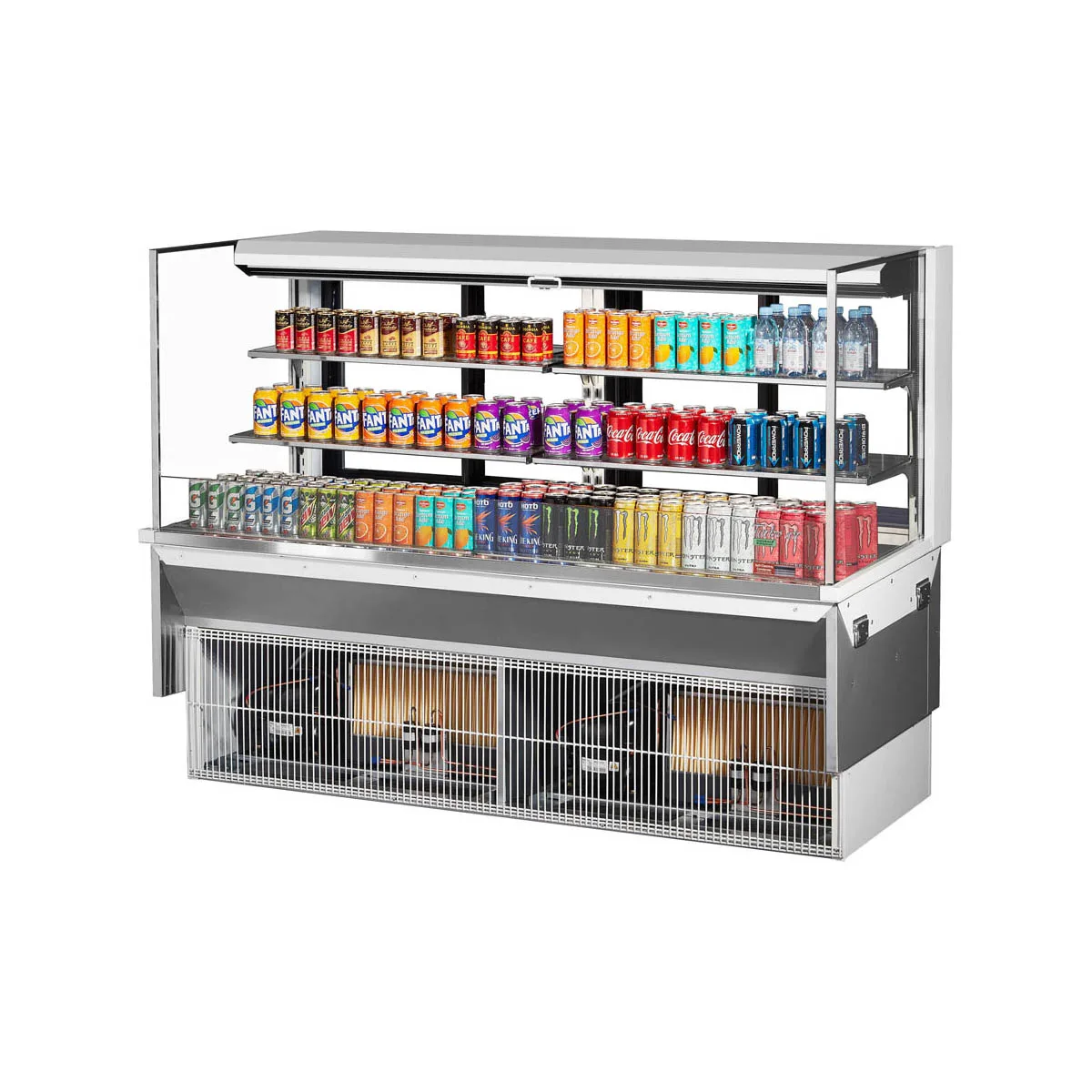 Turbo Air TOM-72L-UFD-W(B)-3SI-N 72" Drop In Open Refrigerated Deli Display Case