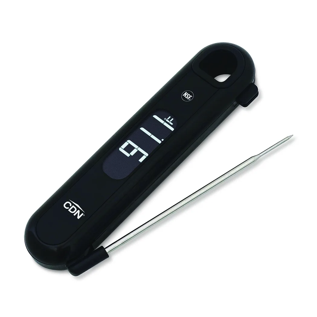 CDN Measurement Tools DTF572-BK Thermometer, -40° To 572°F, 4-1/2" Stem, Quick-Read, Backlit Display