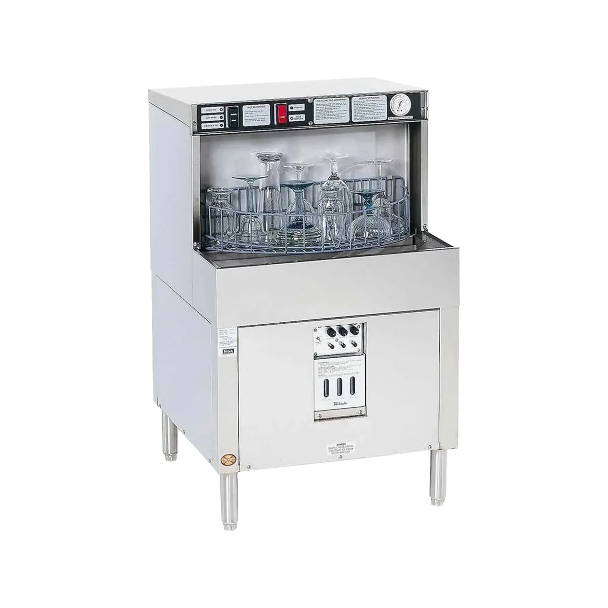 Perlick PKBR24 24" Rotary Undercounter Glasswasher, Low Temp -720 Glass/Hr - 120V