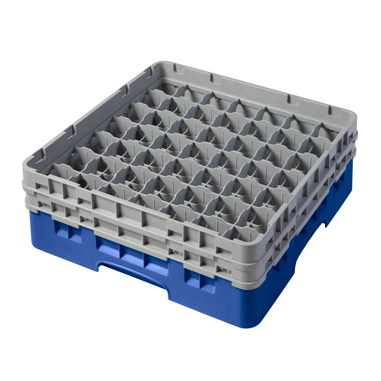 Cambro 49S434168 Camrack Glass Rack, Full Size, 19-3/4 x 19-3/4, 49 Compartments, Blue, HACCP Compliant