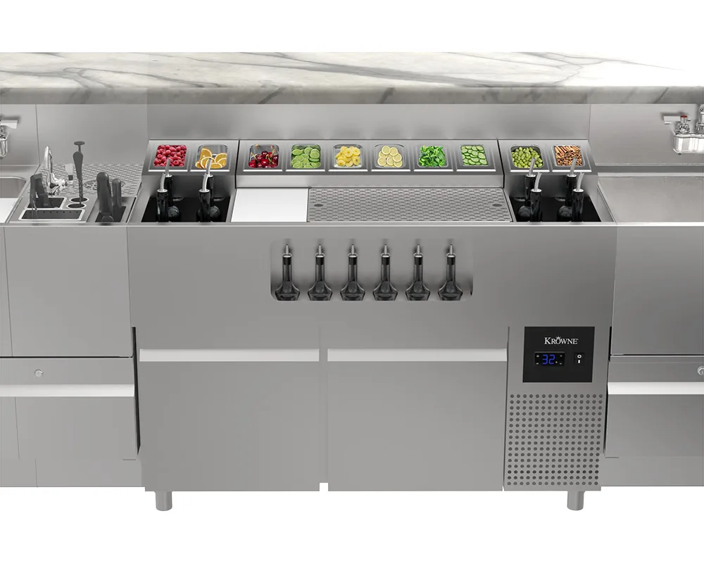Krowne AL24-AL122-R 122" One Twenty Two Alchemy Series Workstation / Refrigerated Base