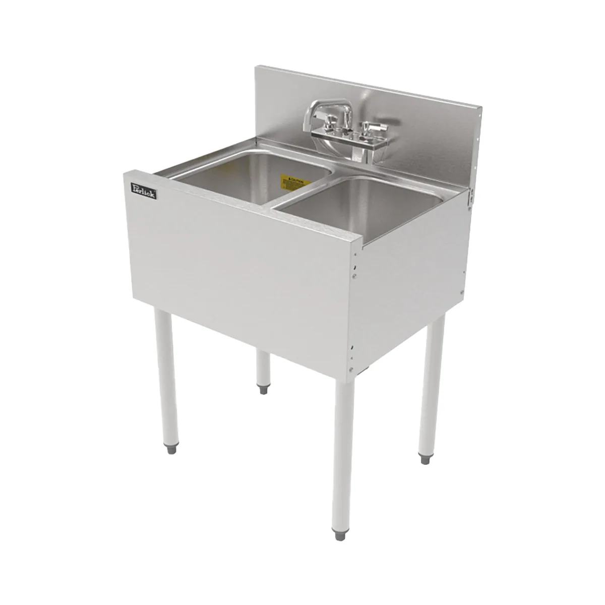 Perlick TS24M2 Underbar Sink Units, 2 Compartment without Drainboard