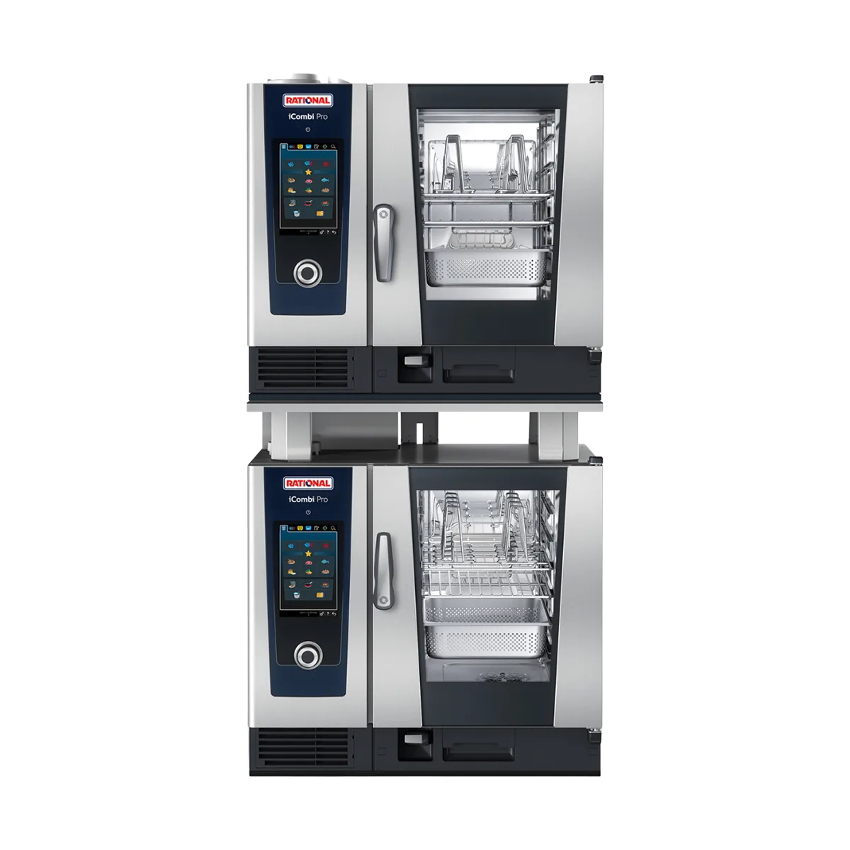 RATIONAL ICP 6-HALF ON 6-HALF NG Half Size 12 Pan Natural Gas Combi Oven w/ Double Stacked, 99.000 BTU