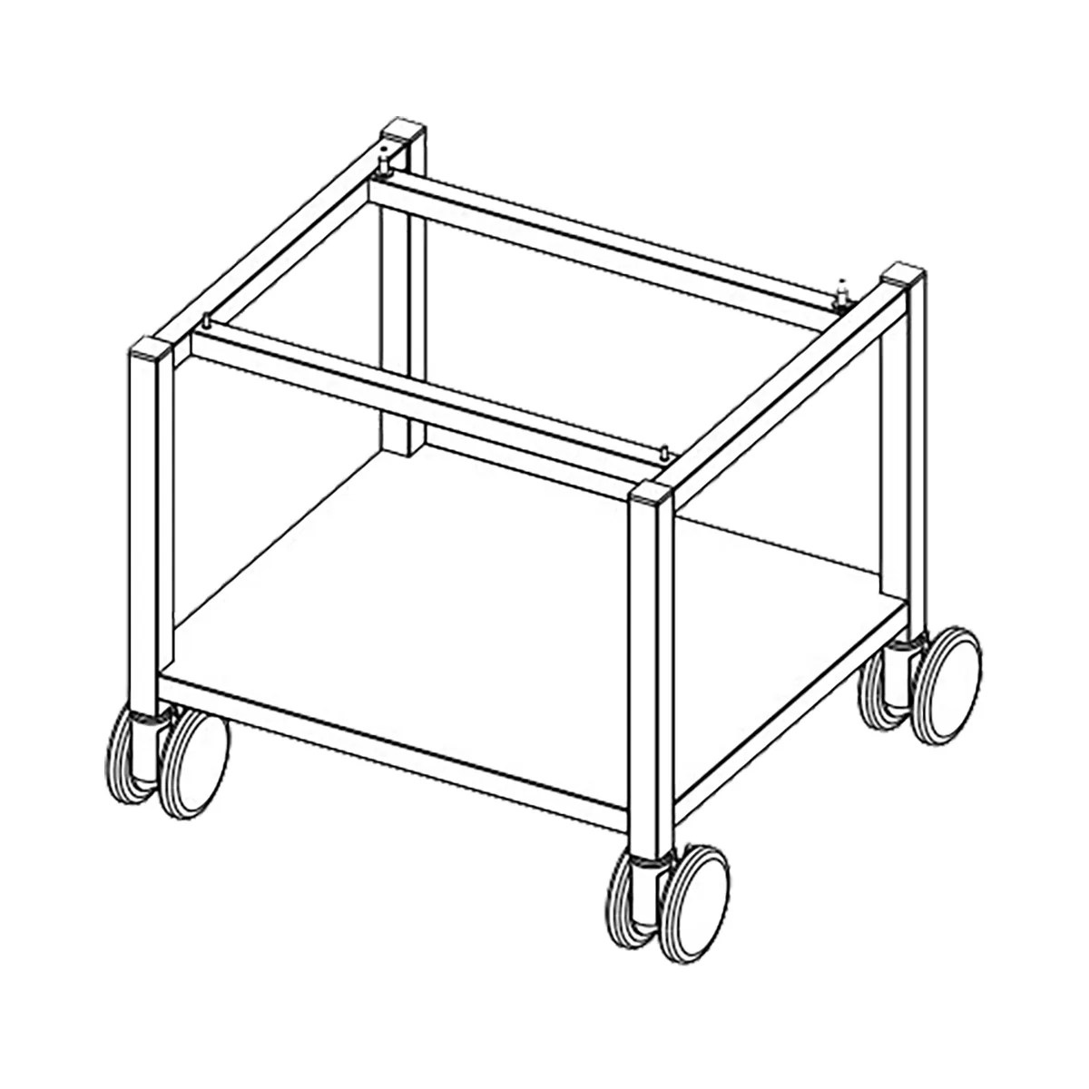 RATIONAL 60.31.170 Stand I Mobile Oven Stand, 21-7/8"H, All Sides Open