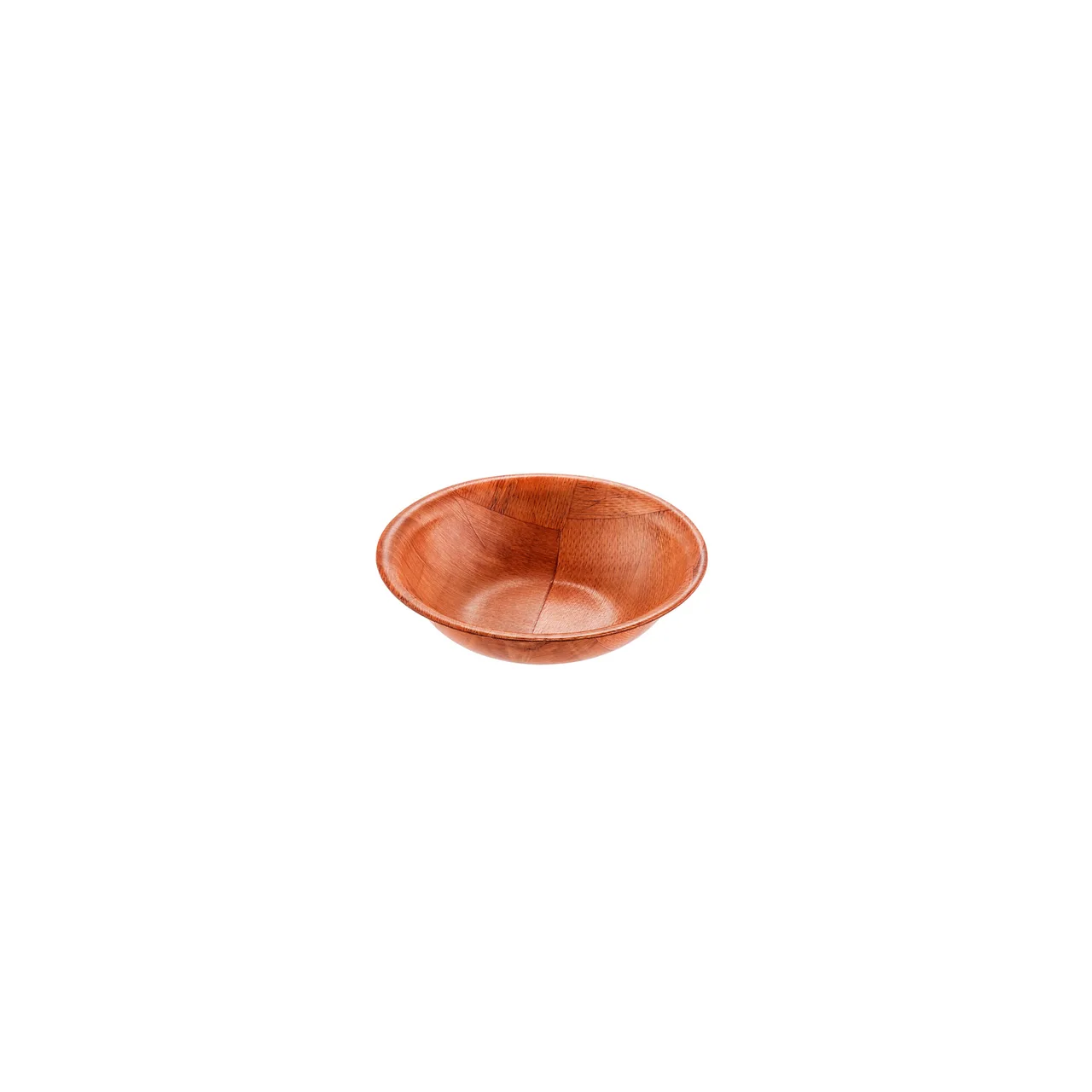 CAC China TWSB-06 - 6" Round Wooden Bowl, Woven Wood, Stain, Acid, Oil & Odor Resistant