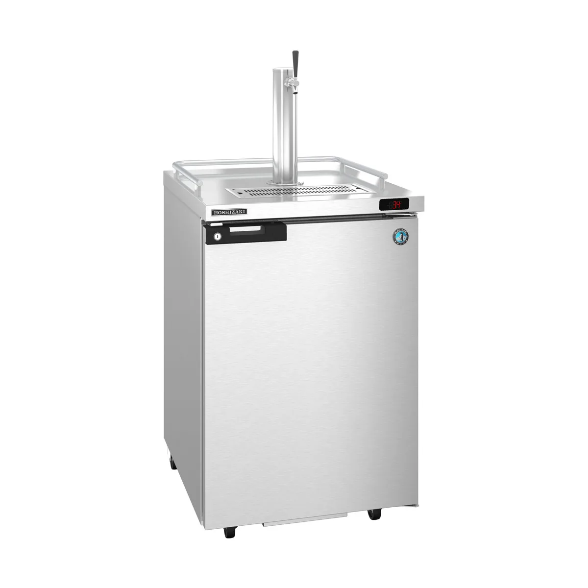 Hoshizaki DD24-S Stainless Steel Single Tap Kegerator Beer Dispenser, One 1/2 Keg Capacity
