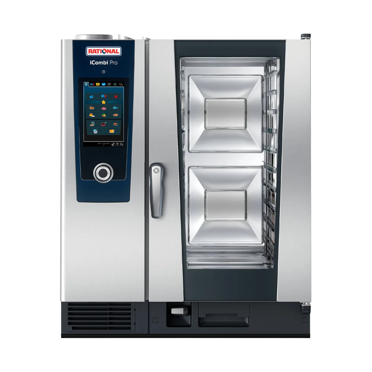 RATIONAL ICP 10-HALF NG Half Size 10 Pan Natural Gas Combi Oven w/ Programmable Controls, 83.500 BTU