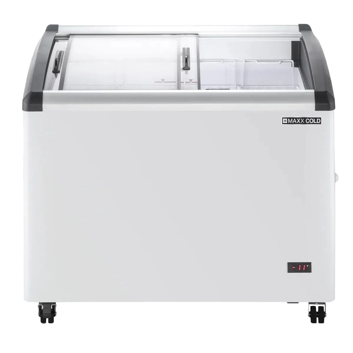 Maxx Cold MXF40CHC-4 39" Curved Lid Ice Cream Display Freezer, 6.71 cu. ft.
