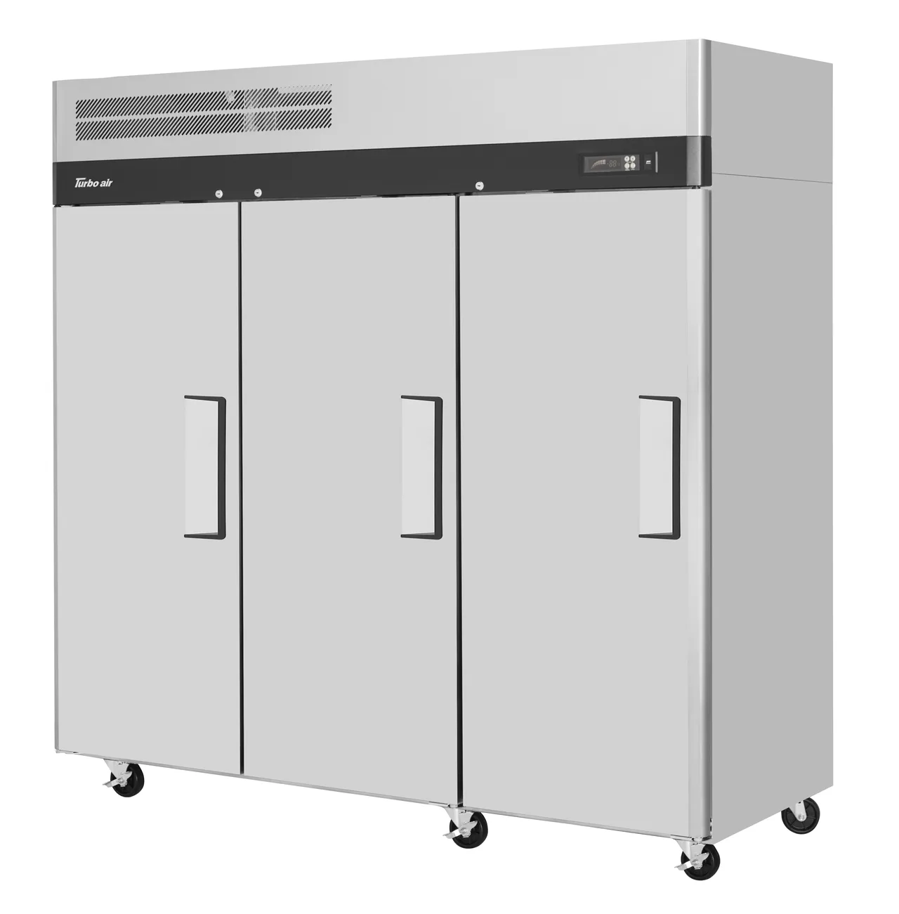 Turbo Air M3F72-3-N-AL(-AR) 77.75" 3-Solid Door Reach-In Freezer, Top Mounted, 65.8 cu. ft.