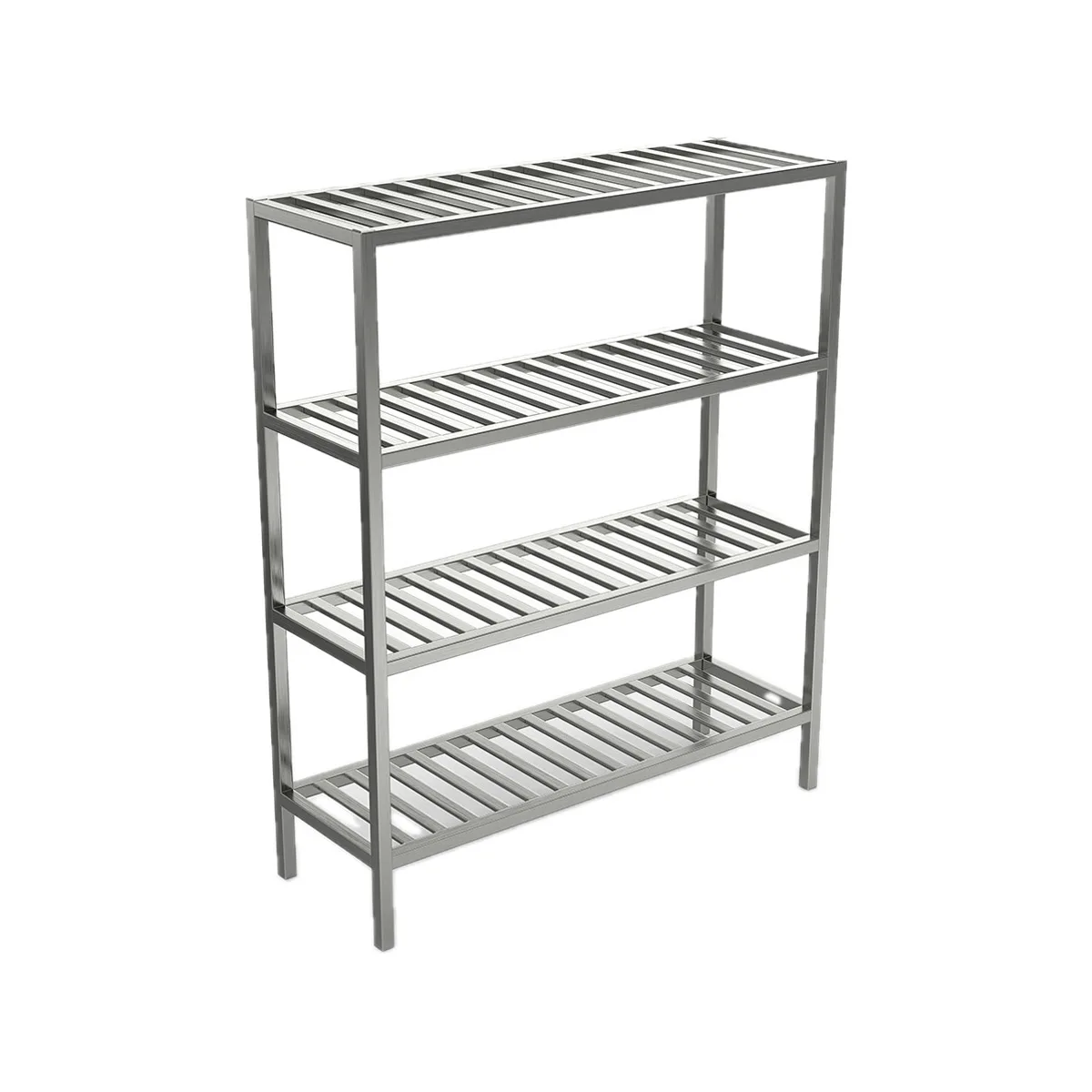 Winholt ALSCS-72-424-CM Tubular Aluminum 4 Shelf Cooler & Backroom Shelving - 24" x 72" x 72"