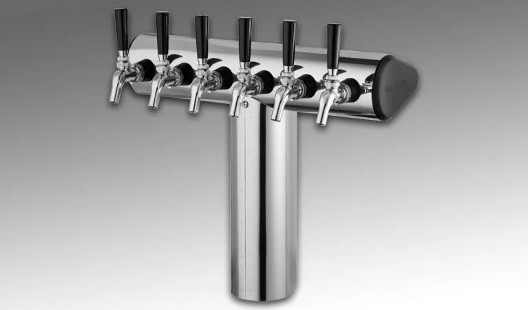 Perlick 66500-6B Winged Tee Draft Beer Dispensing Tower