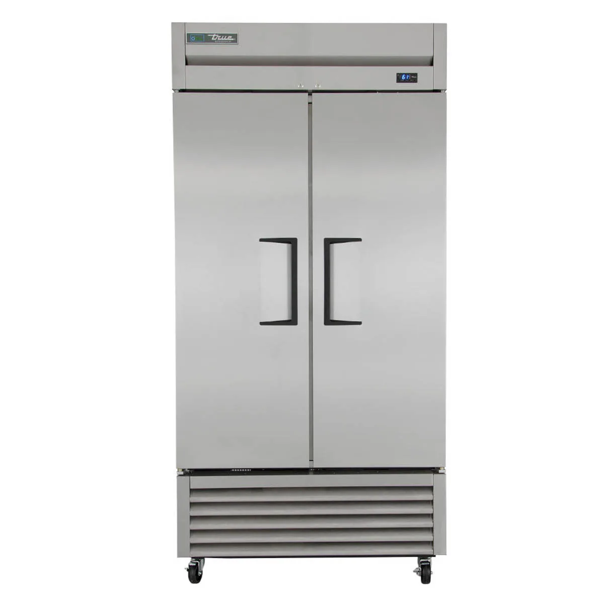 True T-35-HC 39" 2-Section Reach-In Refrigerator w/ 2 Solid Doors, Bottom Mount, Stainless Steel Front-Aluminum Sides