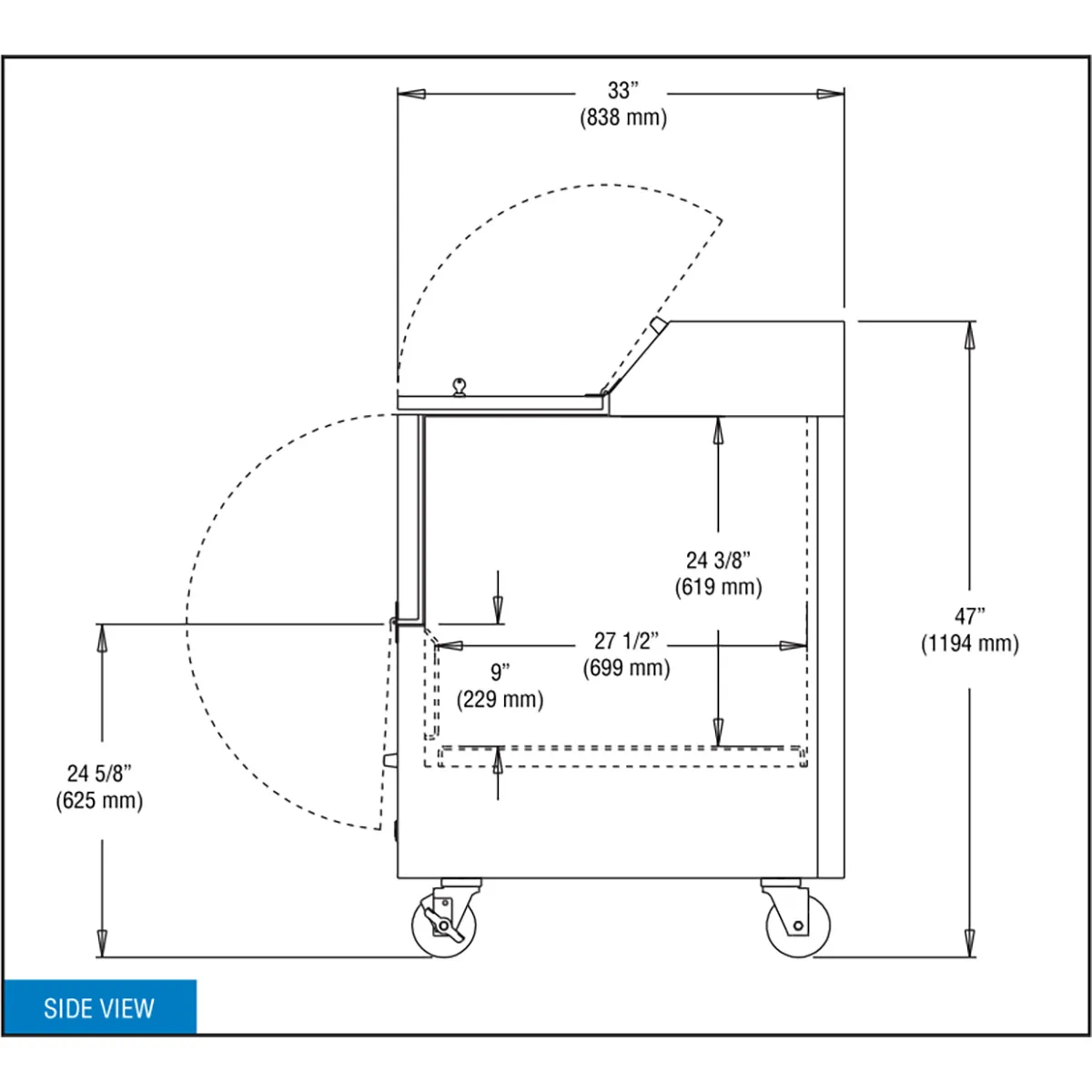 Continental Refrigerator MC4NS 49" Single Sided Milk Cooler, Forced Air, 12 Crates Capacity