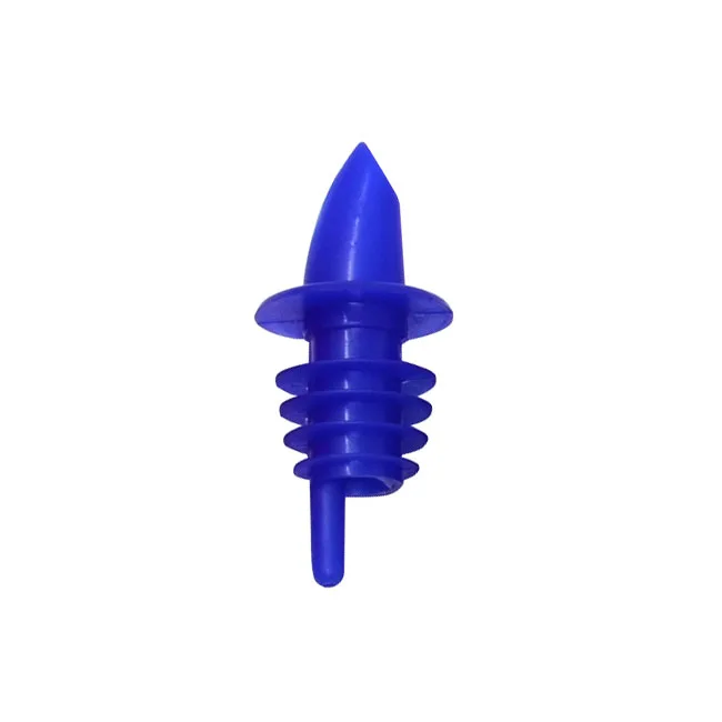 Omcan USA 80851 Free-Flow Liquor Pourer, Blue Spout, Plastic, 12/Pack, Easy-Fit Design