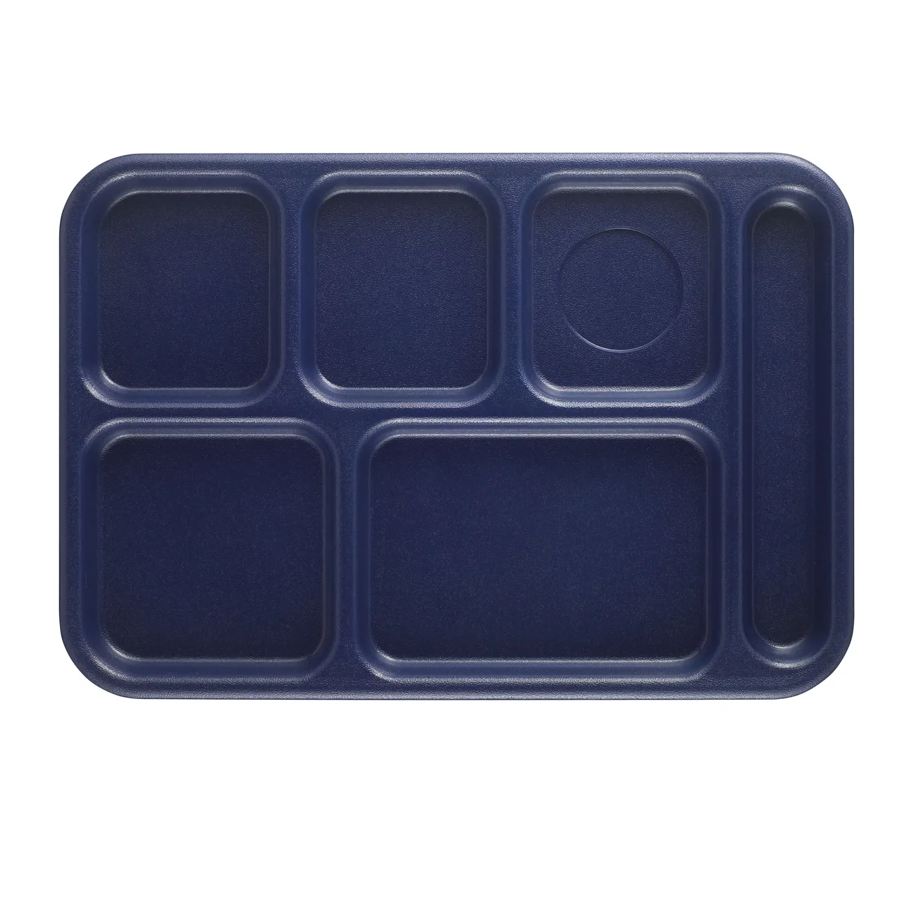 Cambro BCT1014186 - 6‑Comp Rectangular Tray, 10" x 14.5" Navy Blue ABS, Scratch‑Resistant