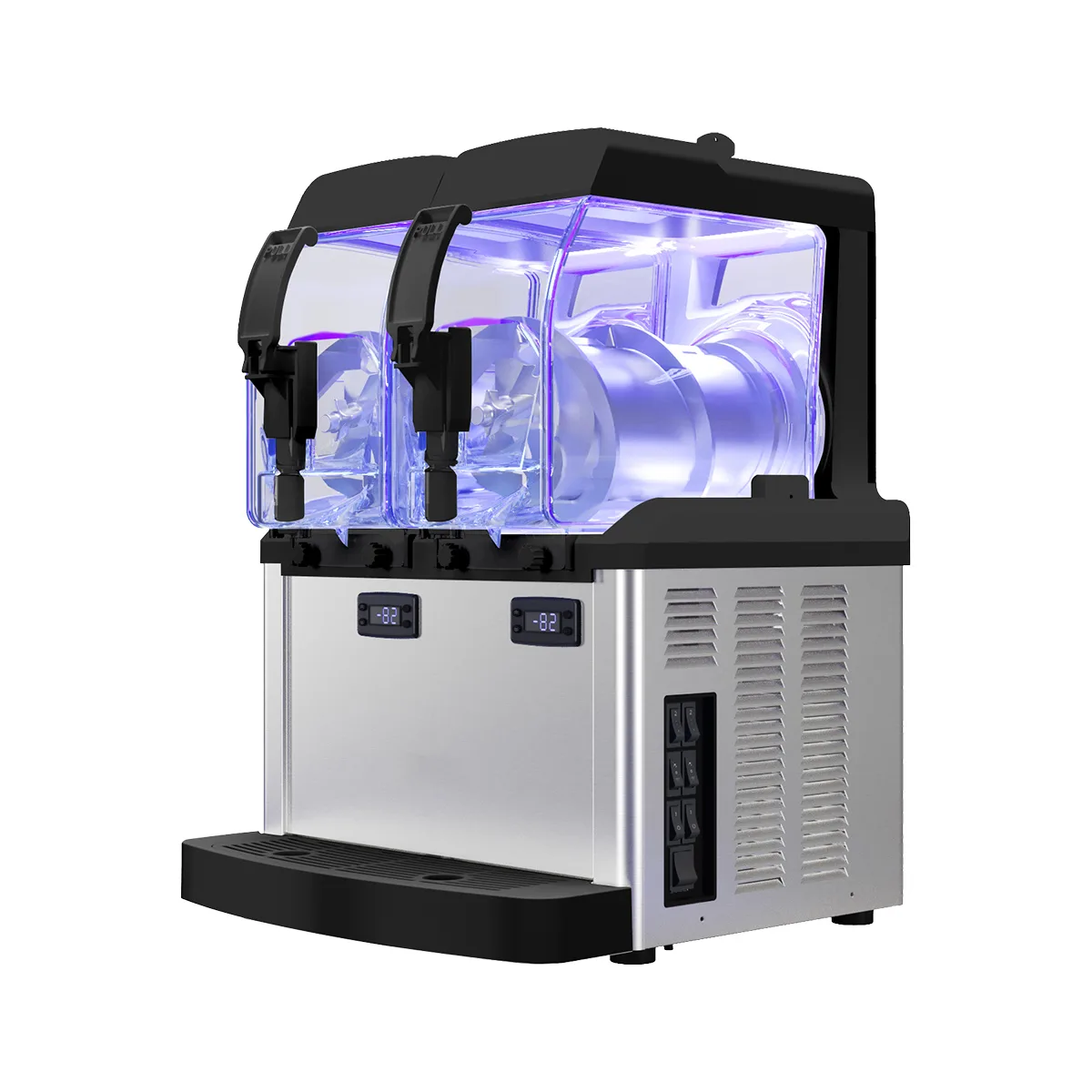 Crathco® SP 2 LED UV Frozen Granita & Cold Cream Dispenser w/1.3 gal & nUV LED - 700W/115V - Double
