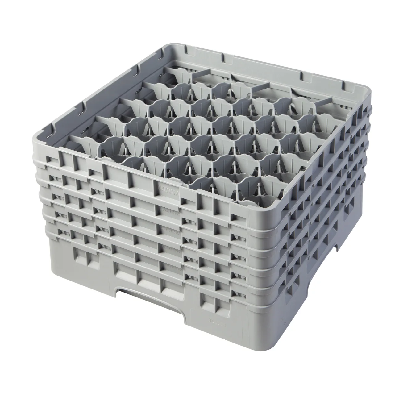 Cambro 30S958151 Camrack Glass Rack, Soft Gray, Full Size, 19-3/4" x 19-3/4", 30 Compartments, 3-1/8" Max Dia