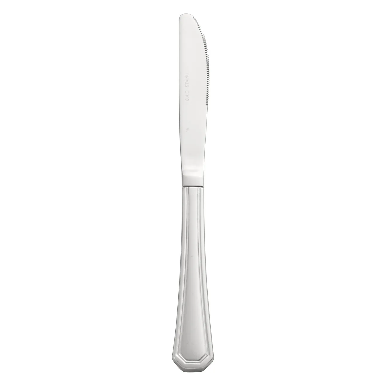 CAC China 8006-08 Lux Dinner Knife 9-1/4" Length Heavy Solid Handle 18/8 Stainless Steel - 1 Dozen