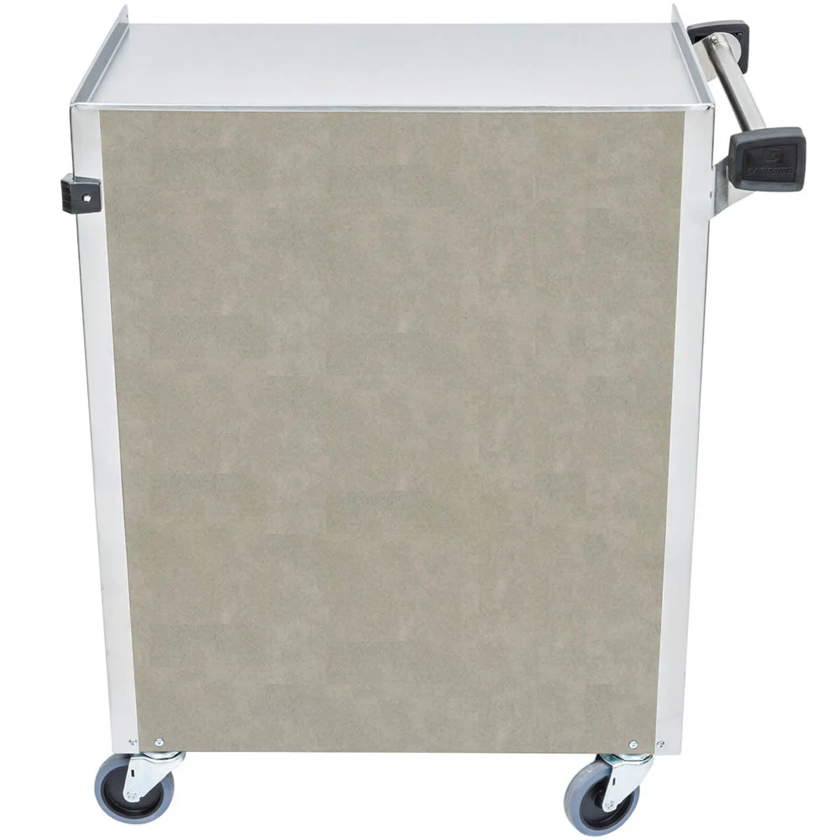 Lakeside 615 27" Stainless Steel 4 Shelf Bussing Cart w/ Enclosed Back & Sides