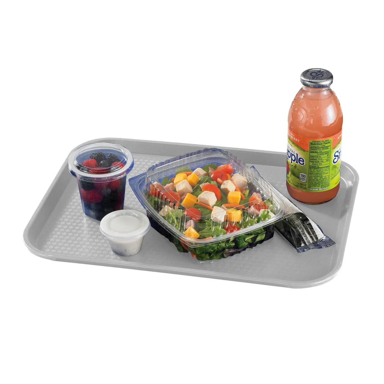 Cambro 1216FF107 Fast Food Tray – 11-7/8" x 16-1/8" Polypropylene, Gray, Dishwasher Safe, NSF
