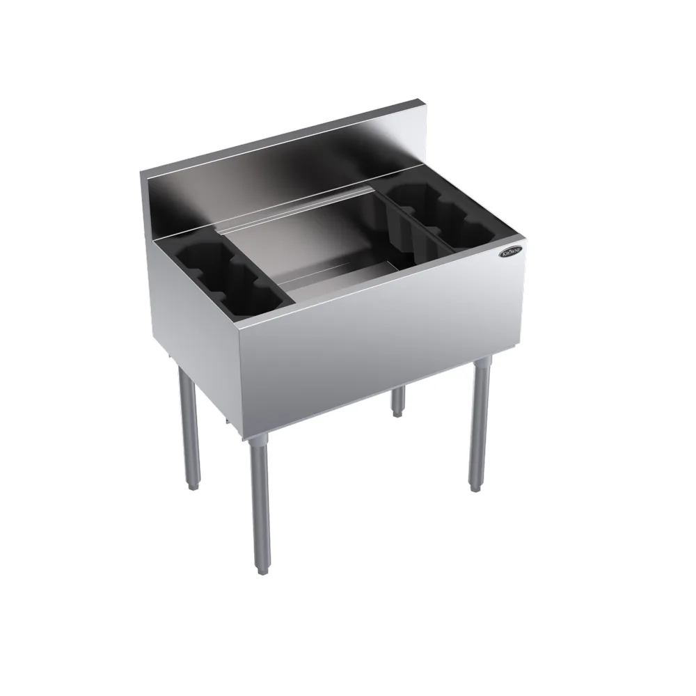 Krowne KR19-30-10 30" Underbar Ice Bin/Cocktail Unit w/ 92 lbs., 10-Circuit Cold Plate
