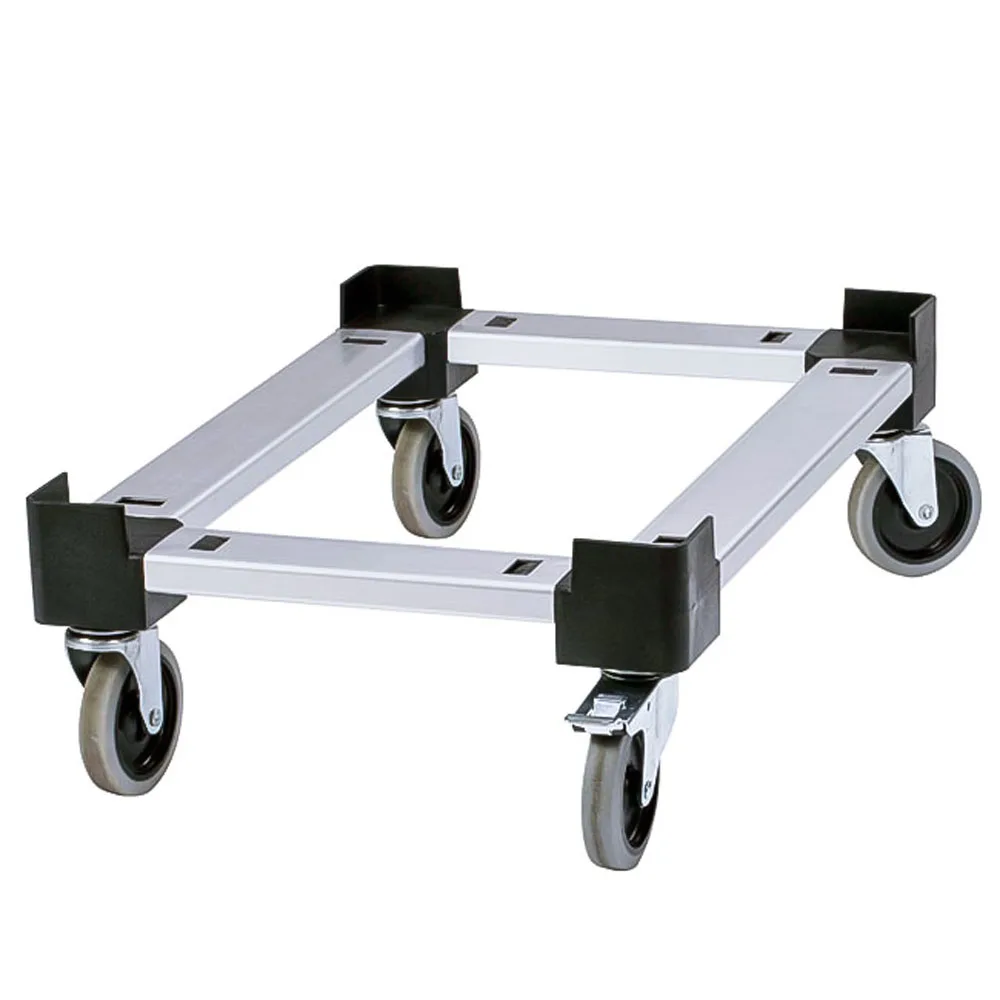Omcan USA 44554 Food Carrier Dolly, 58.5L Capacity, Black/Silver Finish