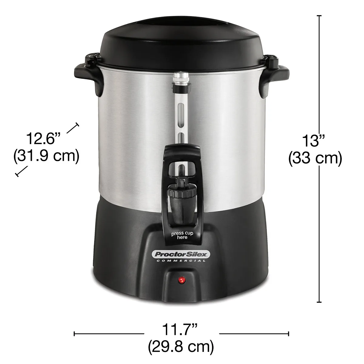 Hamilton Beach 45040R Proctor-Silex Coffee Urn, 40 Cup Capacity with Dual Heaters / 1.090W - 120V