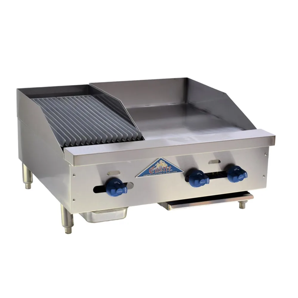 Comstock-Castle 3230-18-1RB 30" Countertop Gas Griddle/Charbroiler Combination, 76.000 BTU