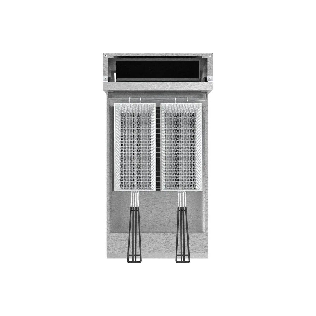 Serv-Ware SS-SGF-40N Floor Model Natural Gas Full Pot Fryer, 40 lbs, 90.000 BTU