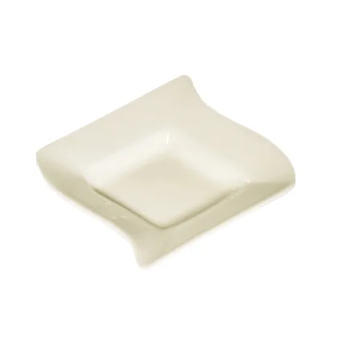 CACChina SOH-11 Soho Fruit Dish, 6 Oz., 5"L x 5"W x 1-3/8"H, Square, Stoneware, White – 1 Dozen