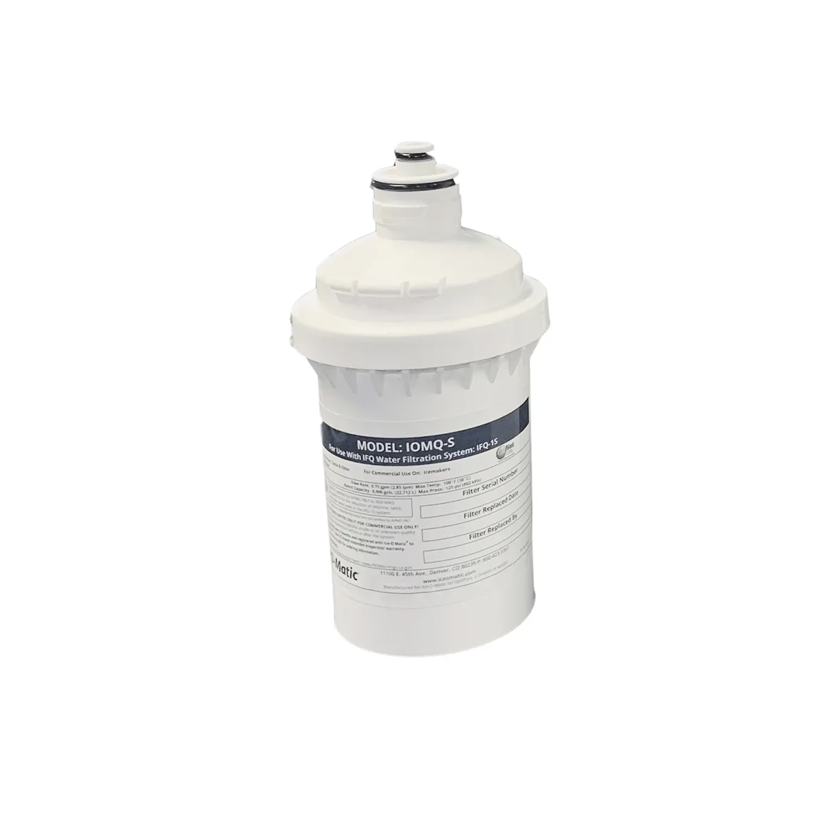 Ice-O-Matic IOMQ-S Water Filter Replacement Cartridge, standard cartridge